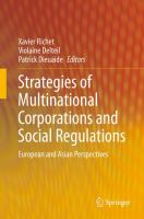 Strategies of multinational corporations and social regulations European and Asian perspectives /