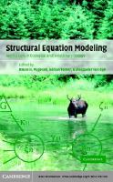 Structural equation modeling applications in ecological and evolutionary biology /