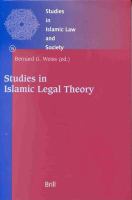 Studies in Islamic legal theory
