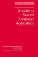 Studies in second language acquisition