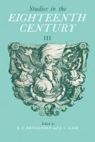 Studies in the Eighteenth Century III : Papers presented at the Third David Nichol Smith Memorial Seminar, Canberra 1973 /