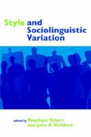 Style and sociolinguistic variation