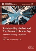 Sustainability Mindset and Transformative Leadership A Multidisciplinary Perspective /