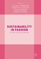 Sustainability in Fashion A Cradle to Upcycle Approach /