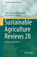 Sustainable Agriculture Reviews 28 Ecology for Agriculture /