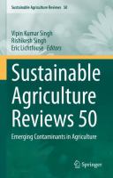 Sustainable Agriculture Reviews 50 Emerging Contaminants in Agriculture /