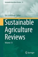 Sustainable Agriculture Reviews Volume 13 /