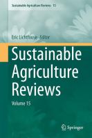 Sustainable Agriculture Reviews Volume 15 /