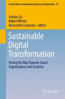 Sustainable Digital Transformation Paving the Way Towards Smart Organizations and Societies /