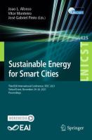 Sustainable Energy for Smart Cities Third EAI International Conference, SESC 2021, Virtual Event, November 24–26, 2021, Proceedings /