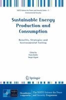 Sustainable energy production and consumption benefits, strategies and environmental costing /