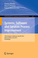 Systems, Software and Services Process Improvement 19th European Conference, EuroSPI 2012, Vienna, Austria, June 25-27, 2012. Proceedings /