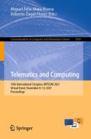 Telematics and Computing 10th International Congress, WITCOM 2021, Virtual Event, November 8–12, 2021, Proceedings /