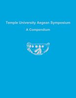 Temple University Aegean Symposium : a compendium /