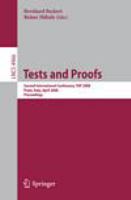 Tests and Proofs Second International Conference, TAP 2008, Prato, Italy, April 9-11, 2008, Proceedings /