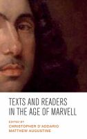 Texts and readers in the age of Marvell /
