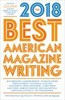 The Best American Magazine Writing 2018 /