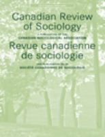 The Canadian review of sociology La Revue canadienne de sociologie.