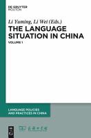 The Language Situation in China