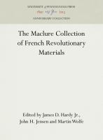 The Maclure collection of French revolutionary materials