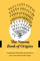 The Nuosu book of origins a creation epic from southwest China /