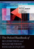 The Oxford handbook of multimethod and mixed methods research inquiry