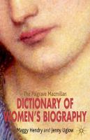 The Palgrave Macmillan dictionary of women's biography