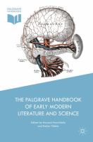 The Palgrave handbook of early modern literature and science