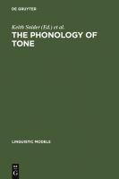 The Phonology of tone the representation of tonal register /