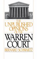 The Unpublished opinions of the Warren court