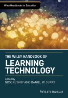 The Wiley handbook of learning technology