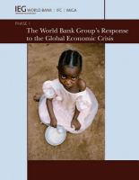 The World Bank Group's response to the global economic crisis phase I /