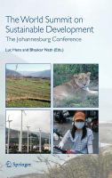 The World Summit on Sustainable Development the Johannesburg Conference /