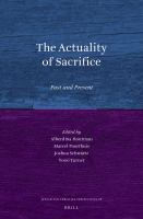 The actuality of sacrifice past and present /