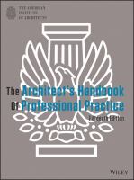 The architect's handbook of professional practice