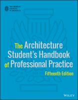 The architecture student's handbook of professional practice