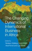 The changing dynamics of international business in Africa