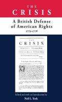 The crisis : a British defense of American rights, 1775-1776 /