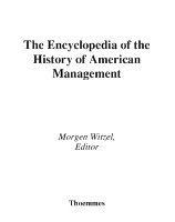 The encyclopedia of the history of American management