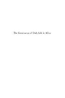 The governance of daily life in Africa ethnographic explorations of public and collective services /