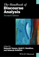 The handbook of discourse analysis