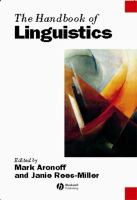 The handbook of linguistics