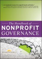 The handbook of nonprofit governance