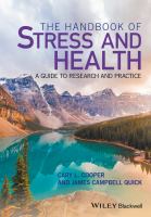 The handbook of stress and health a guide to research and practice /