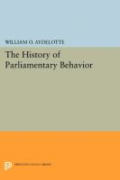 The history of parliamentary behavior /