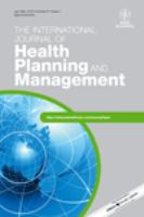 The international journal of health planning and management