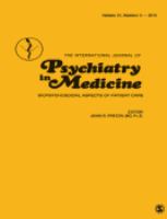 The international journal of psychiatry in medicine
