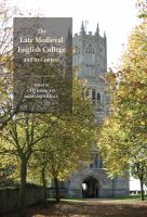 The late medieval English college and its context /