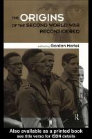 The origins of the Second World War reconsidered A.J.P. Taylor and the historians /