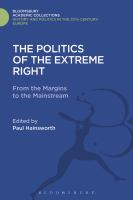 The politics of the extreme right from the margins to the mainstream /